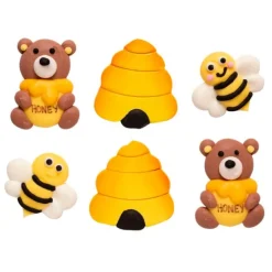 Abejas, colmenas y ositos de azúcar (6) - Sin gluten - Decora