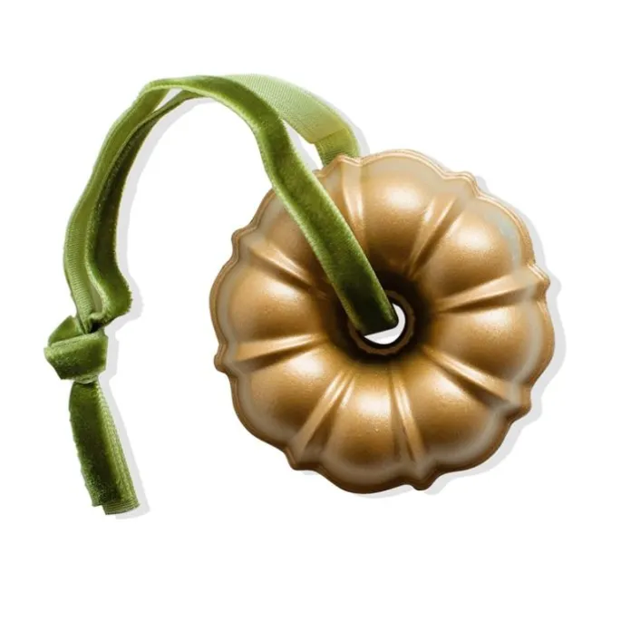 Adorno árbol navidad molde bundt dorado - Nordic Ware