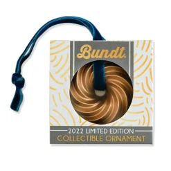 Adorno árbol navidad molde bundt Heritage dorado - Nordic Ware