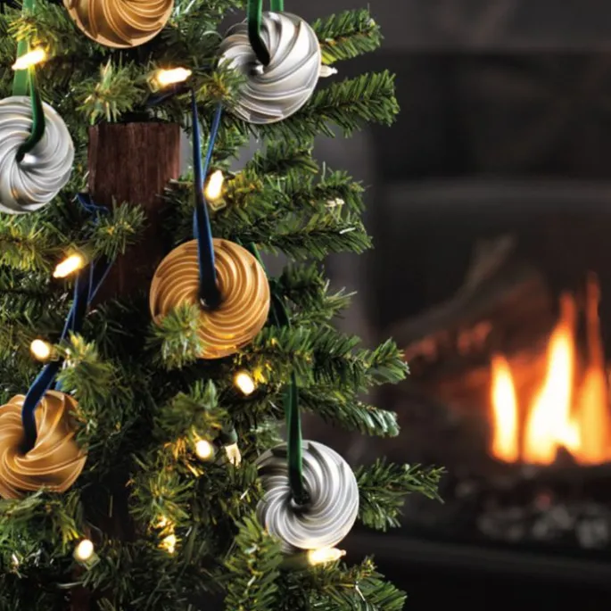 Adorno árbol navidad molde bundt Heritage dorado - Nordic Ware
