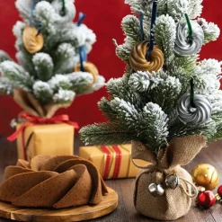 Adorno árbol navidad molde bundt Heritage plateado - Nordic Ware