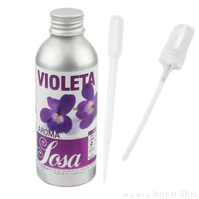 Aroma de violeta con pipeta medidora y pulverizador 50 gr - Sin gluten - Sosa