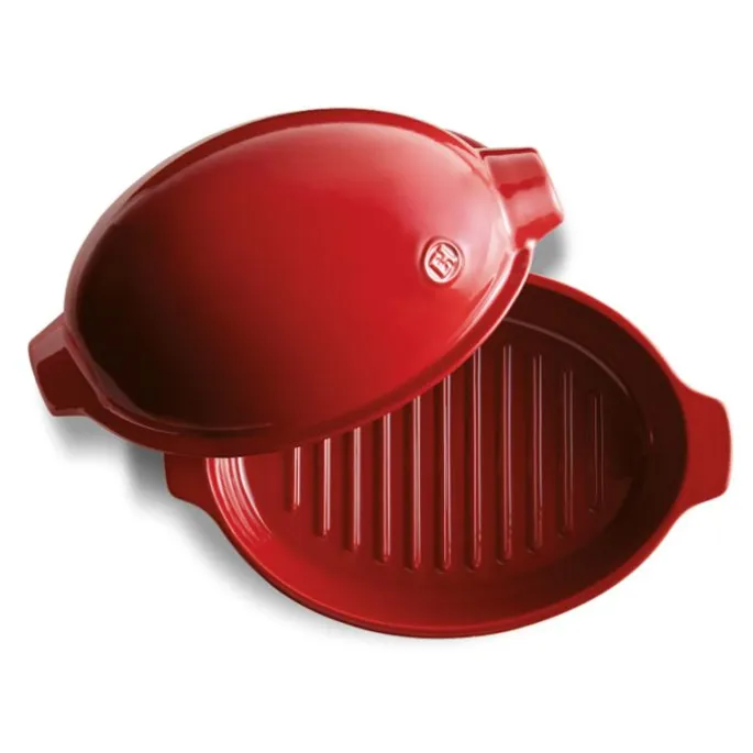 Asador de pollo para horno rojo 41 cm - Cerámica - Emile Henry