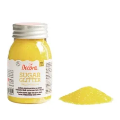 Azúcar brillante amarillo 100 g - Decora