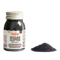 Azúcar brillante negro 100 g - Decora