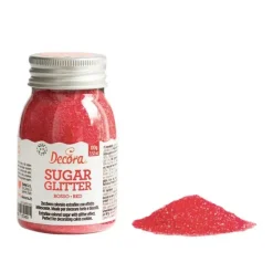 Azúcar brillante rojo 100 g - Decora