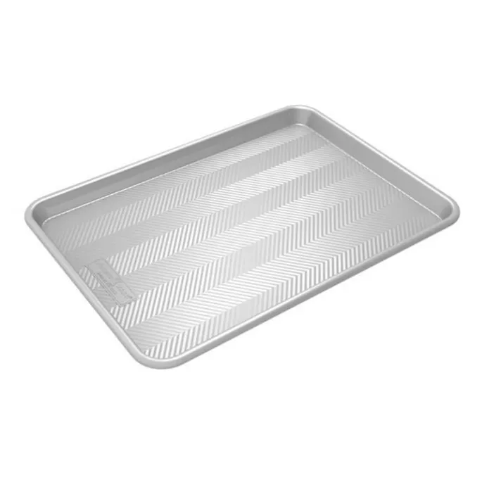 Bandeja de aluminio rectangular para hornear con estrías Naturals 36,5 x 25 cm - Nordic Ware