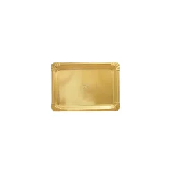 Bandeja de cartón dorada 10,5 x 17,5 cm