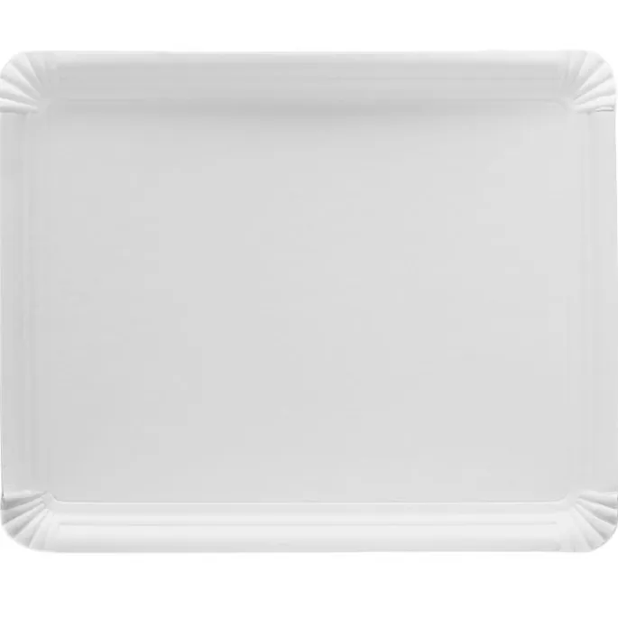 Bandeja de cartón estucada blanca 31 x 38 cm
