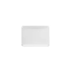 Bandeja de cartón estucada blanca 10,5 x 17,5 cm