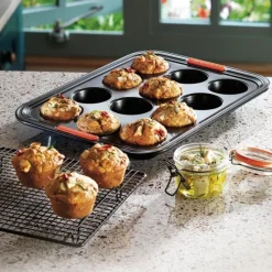 Bandeja molde antiadherente para 12 magdalenas - Acero al carbono - Le Creuset