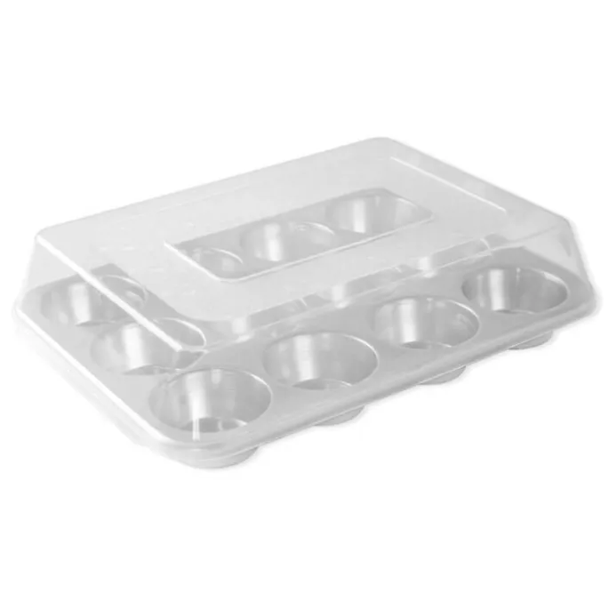Bandeja molde de aluminio con tapa para 12 magdalenas o cupcakes Naturals - Nordic Ware