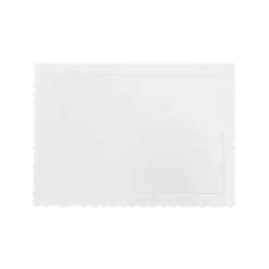 Bandeja rectangular ondulada blanca 30 x 25 cm