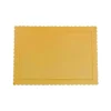 Bandeja rectangular ondulada dorada metalizada 30 x 25 cm