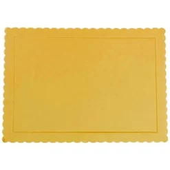 Bandeja rectangular ondulada dorada metalizada 35 x 25 cm