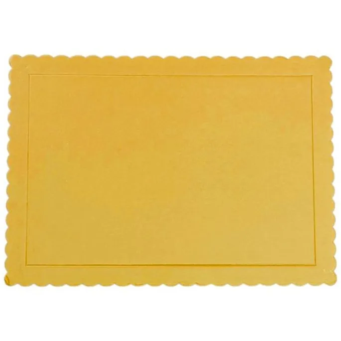 Bandeja rectangular ondulada dorada metalizada 35 x 25 cm