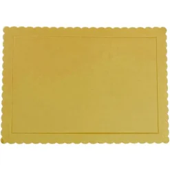 Bandeja rectangular ondulada dorada 40,5 x 30,5 cm