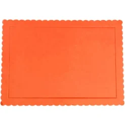 Bandeja rectangular ondulada naranja 40 x 30 cm