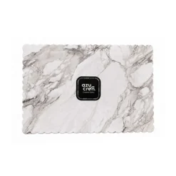 Bandeja rectangular ondulada mármol 30 x 25 cm