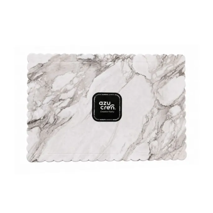 Bandeja rectangular ondulada mármol 30 x 25 cm