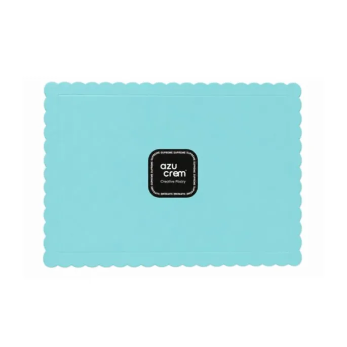 Bandeja rectangular ondulada azul cielo 30 x 25 cm