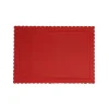 Bandeja rectangular ondulada roja 30 x 25 cm