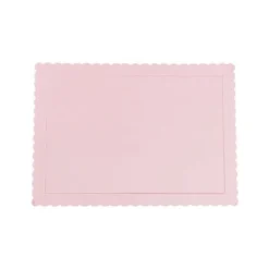 Bandeja rectangular ondulada rosa bebé 30 x 25 cm