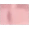 Bandeja rectangular ondulada rosa bebé metalizada 40 x 30 cm