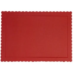 Bandeja rectangular ondulada roja 40 x 30 cm
