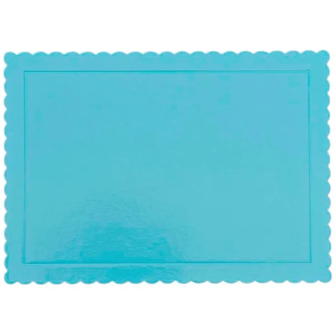 Bandeja rectangular ondulada azul cielo 40 x 30 cm