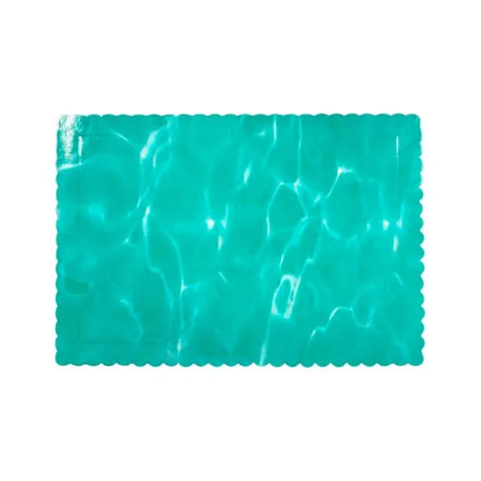 Bandeja rectangular ondulada agua 30 x 25 cm