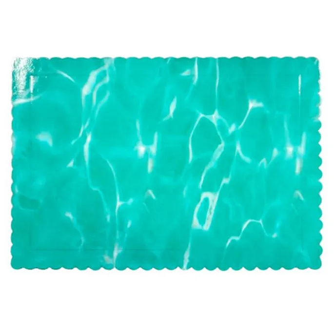 Bandeja rectangular ondulada agua 35 x 25 cm