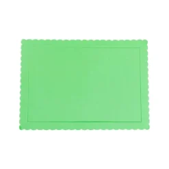 Bandeja rectangular ondulada verde claro 30 x 25 cm