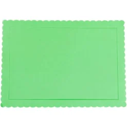 Bandeja rectangular ondulada verde claro 40 x 30 cm