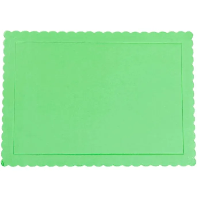 Bandeja rectangular ondulada verde claro 40 x 30 cm