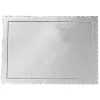 Bandeja rectangular ondulada plateada 40,5 x 30,5 cm