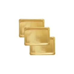 Bandejas de cartón doradas 10,5 x 17,5 cm (100)