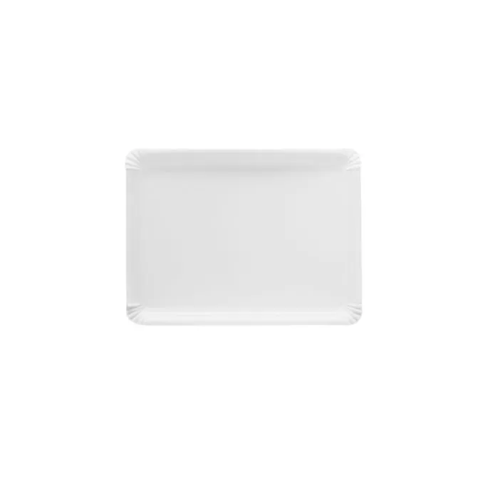 Bandejas de cartón estucadas blancas 14 x 21 cm (100)