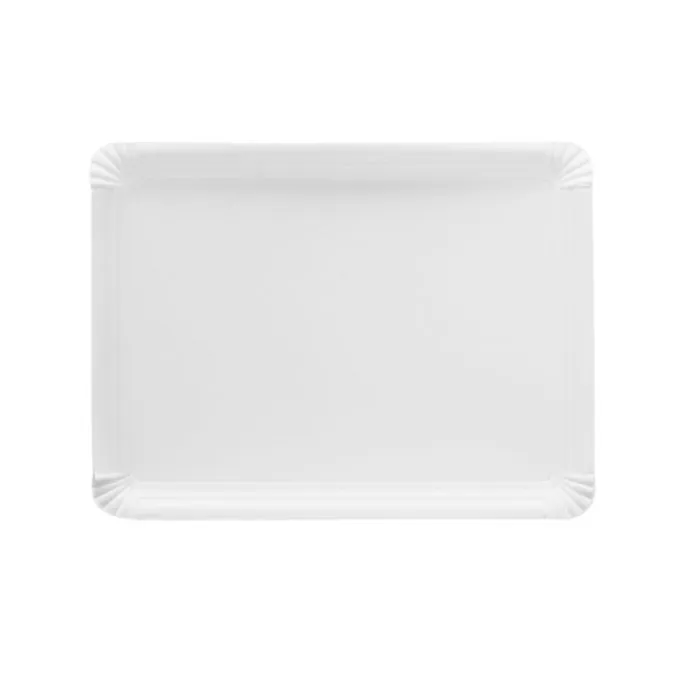 Bandejas de cartón estucadas blancas 22 x 28 cm (100)