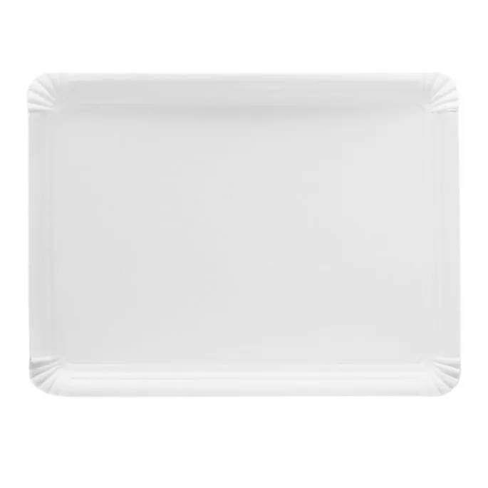 Bandejas de cartón estucadas blancas 26 x 34 cm (100)