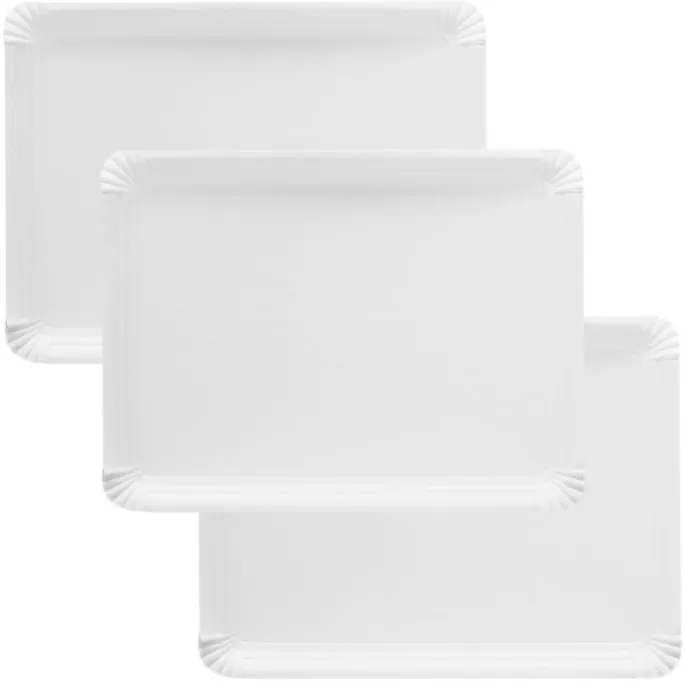 Bandejas de cartón estucadas blancas 31 x 38 cm (50)