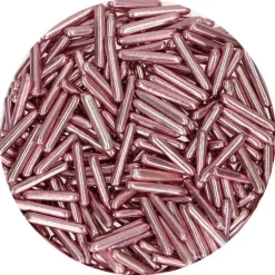 Barritas de azúcar rosas metalizadas 70 g - Funcakes