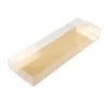 Base dorada para caja de plástico transparente para turrón 25,7 x 8,3 cm