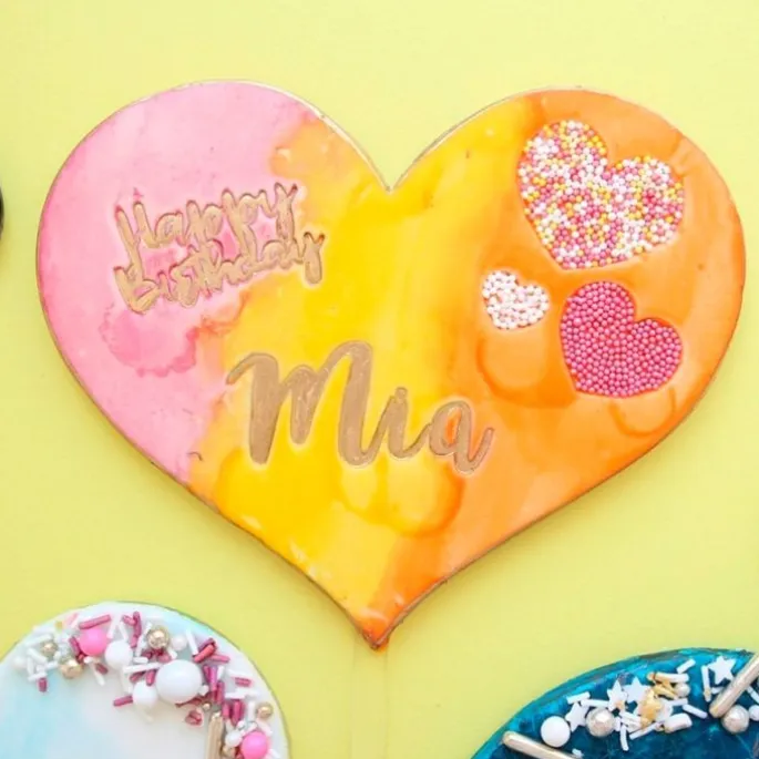 Base para topper personalizado corazón - Sweet Stamp