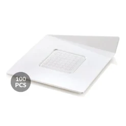 Bases para servir cuadradas blancas (100) - Silikomart Professional