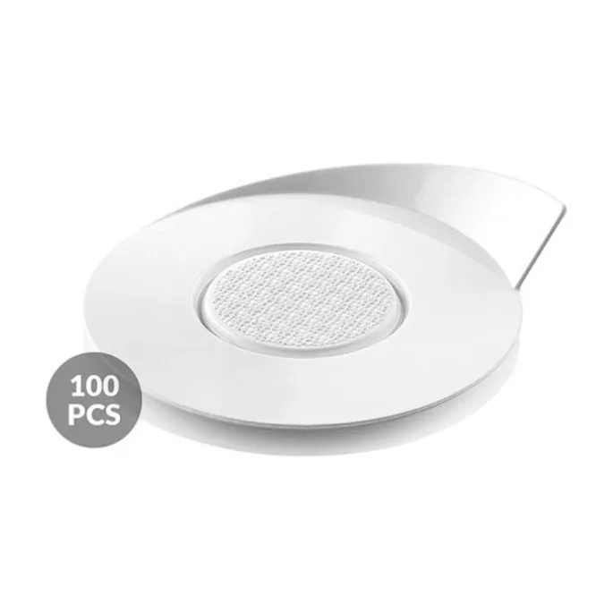 Bases para servir redondas blancas (100) - Silikomart Professional