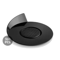 Bases para servir redondas negras (100) - Silikomart Professional