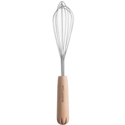 Batidor de varillas de acero inoxidable 2 en 1 con mango exprimidor de madera 29 cm - Mason Cash