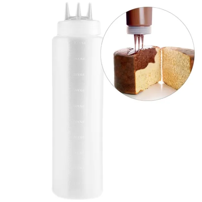 Biberón para bañar bizcochos con boquilla triple 1 litro - Ibili
