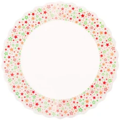 Blondas blancas estrellas Navidad 30 cm (10) - Decora